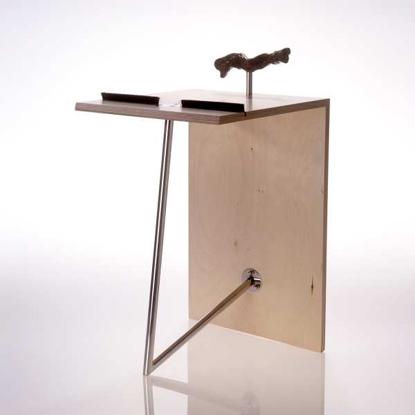 radix | add hoc | Hocker, Multiplex Birke lackiert, Fuß Edelstahl radix | add hoc | Hocker, Multiplex Birke lackiert, Fuß Edelstahl 2